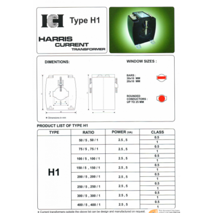 ترانس جریان مدل H1 هریس نوین پویا